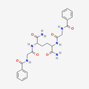 molecular formula C24H28N6O6 B14252807 N-Benzoylglycyl-5-[(N-benzoylglycyl)amino]-6-oxolysinamide CAS No. 380365-67-3
