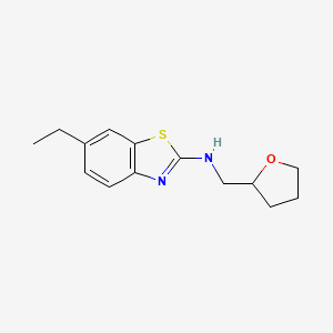 molecular formula C14H18N2OS B1425282 6-乙基-N-((四氢呋喃-2-基)甲基)苯并[d]噻唑-2-胺 CAS No. 1219913-75-3