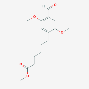 molecular formula C16H22O5 B14252831 Methyl 6-(4-formyl-2,5-dimethoxyphenyl)hexanoate CAS No. 374808-51-2
