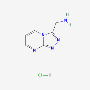 molecular formula C6H8ClN5 B1425284 [1,2,4]Triazolo[4,3-a]pyrimidin-3-ylmethanamine hydrochloride CAS No. 1221725-73-0