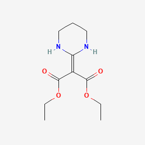 molecular formula C11H18N2O4 B14252855 Propanedioic acid, (tetrahydro-2(1H)-pyrimidinylidene)-, diethyl ester CAS No. 169141-89-3