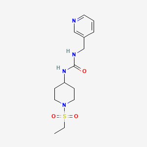 molecular formula C14H22N4O3S B1425286 3-[1-(Ethanesulfonyl)piperidin-4-yl]-1-(pyridin-3-ylmethyl)urea CAS No. 1240526-69-5