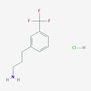 molecular formula C10H13ClF3N B1425287 3-[3-(Trifluoromethyl)phenyl]propan-1-amine hydrochloride CAS No. 104774-93-8