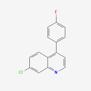 molecular formula C15H9ClFN B14252871 7-Chloro-4-(4-fluorophenyl)quinoline CAS No. 179380-99-5