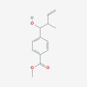molecular formula C13H16O3 B14252881 Benzoic acid, 4-(1-hydroxy-2-methyl-3-butenyl)-, methyl ester CAS No. 169827-16-1