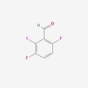 molecular formula C7H3F2IO B1425290 2-Iodo-3,6-difluorobenzaldehyde CAS No. 1208077-39-7