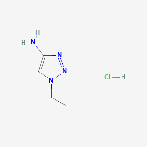 molecular formula C4H9ClN4 B1425294 Ethyl-1H-1,2,3-triazol-4-amine hydrochloride CAS No. 1263377-87-2