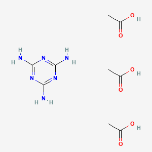 molecular formula C9H18N6O6 B14252962 Acetic acid;1,3,5-triazine-2,4,6-triamine CAS No. 189313-02-8
