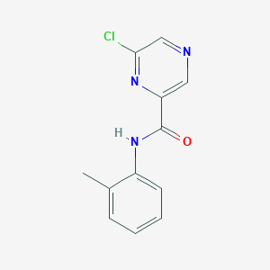 molecular formula C12H10ClN3O B14252987 Pyrazinecarboxamide, 6-chloro-N-(2-methylphenyl)- CAS No. 362622-82-0