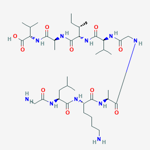 molecular formula C38H70N10O10 B14252988 Glycyl-L-leucyl-L-lysyl-L-alanylglycyl-L-valyl-L-isoleucyl-L-alanyl-L-valine CAS No. 189937-17-5