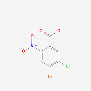 molecular formula C8H5BrClNO4 B1425299 Methyl 4-bromo-5-chloro-2-nitrobenzoate CAS No. 1416374-90-7
