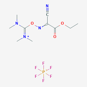 molecular formula C10H17F6N4O3P B1425301 O-[(乙氧羰基)氰亚甲基氨基]-N,N,N',N'-四甲基脲六氟磷酸盐 CAS No. 333717-40-1