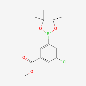 molecular formula C14H18BClO4 B1425304 Methyl 3-chloro-5-(4,4,5,5-tetramethyl-1,3,2-dioxaborolan-2-yl)benzoate CAS No. 408492-29-5