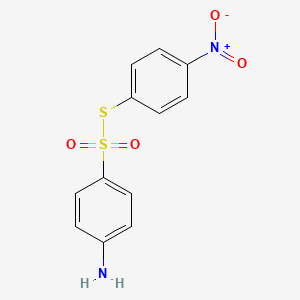 molecular formula C12H10N2O4S2 B14253047 S-(4-Nitrophenyl) 4-aminobenzene-1-sulfonothioate CAS No. 179912-74-4