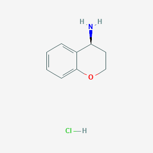 molecular formula C9H12ClNO B1425305 (S)-Chroman-4-amine hydrochloride CAS No. 1035093-81-2