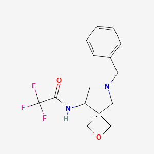 molecular formula C15H17F3N2O2 B14253097 Acetamide, 2,2,2-trifluoro-N-[6-(phenylmethyl)-2-oxa-6-azaspiro[3.4]oct-8-yl]- CAS No. 219869-45-1