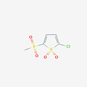 molecular formula C5H5ClO4S2 B14253108 Thiophene, 2-chloro-5-(methylsulfonyl)-, 1,1-dioxide CAS No. 357199-99-6