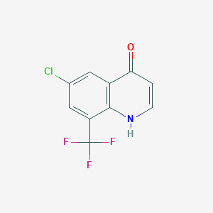 molecular formula C10H5ClF3NO B1425315 6-chloro-8-(trifluoromethyl)quinolin-4(1H)-one CAS No. 1065092-54-7
