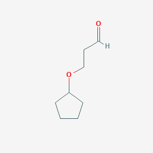 molecular formula C8H14O2 B1425316 3-(Cyclopentyloxy)propanal CAS No. 1339379-84-8