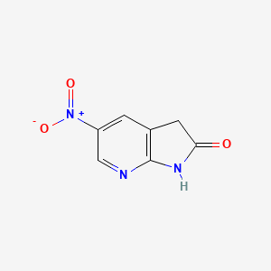molecular formula C7H5N3O3 B1425319 5-Nitro-1H-pyrrolo[2,3-b]pyridin-2(3H)-one CAS No. 43103-81-7