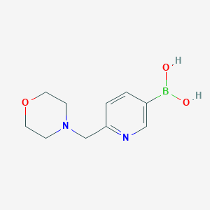 molecular formula C10H15BN2O3 B1425322 (6-(Morpholinomethyl)pyridin-3-yl)boronic acid CAS No. 934505-32-5