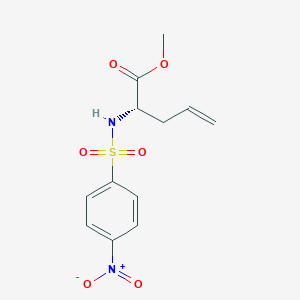 molecular formula C12H14N2O6S B14253250 methyl (2S)-2-[(4-nitrophenyl)sulfonylamino]pent-4-enoate CAS No. 282527-04-2