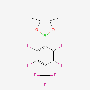 4,4,5,5-Tetramethyl-2-(2,3,5,6-tetrafluoro-4-(trifluoromethyl)phenyl)-1,3,2-dioxaborolane