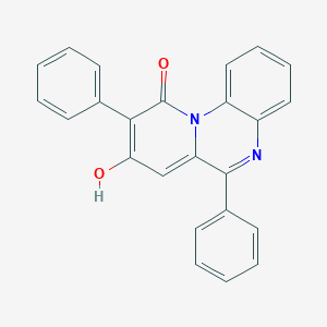 molecular formula C24H16N2O2 B1425332 8-Hydroxy-6,9-diphenyl-10H-pyrido[1,2-A]quinoxalin-10-one CAS No. 62638-50-0