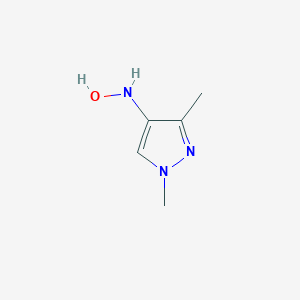 molecular formula C5H9N3O B142534 N-(1,3-Dimethyl-1H-pyrazol-4-yl)hydroxylamine CAS No. 126230-38-4