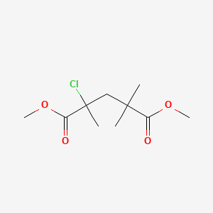 molecular formula C10H17ClO4 B14253414 Pentanedioic acid, 2-chloro-2,4,4-trimethyl-, dimethyl ester CAS No. 213246-94-7