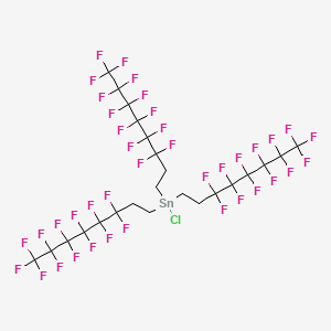 molecular formula C24H12ClF39Sn B14253430 Stannane, chlorotris(3,3,4,4,5,5,6,6,7,7,8,8,8-tridecafluorooctyl)- CAS No. 181625-76-3