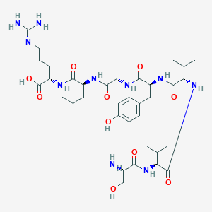 molecular formula C37H62N10O10 B14253434 H-Ser-Val-Val-Tyr-Ala-Leu-Arg-OH CAS No. 489472-82-4