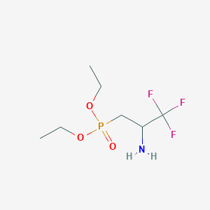 molecular formula C7H15F3NO3P B14253465 Diethyl (2-amino-3,3,3-trifluoropropyl)phosphonate CAS No. 166528-55-8