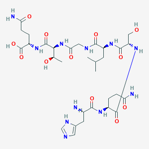 molecular formula C31H51N11O12 B14253468 L-Histidyl-L-glutaminyl-L-seryl-L-leucylglycyl-L-threonyl-L-glutamine CAS No. 183788-42-3