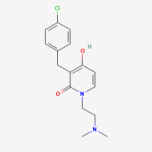 molecular formula C16H19ClN2O2 B1425347 3-(4-chlorobenzyl)-1-[2-(dimethylamino)ethyl]-4-hydroxy-2(1H)-pyridinone CAS No. 477846-48-3