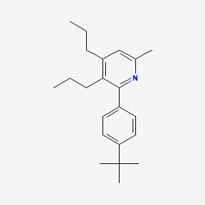 molecular formula C22H31N B14253478 Pyridine, 2-[4-(1,1-dimethylethyl)phenyl]-6-methyl-3,4-dipropyl- CAS No. 432556-33-7