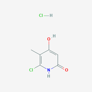 molecular formula C6H7Cl2NO2 B1425349 6-Chloro-4-hydroxy-5-methyl-1H-pyridin-2-one hydrochloride CAS No. 95306-65-3