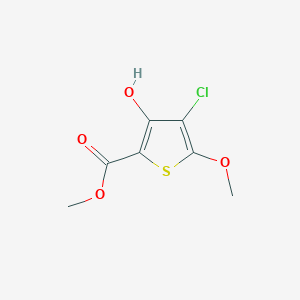 molecular formula C7H7ClO4S B1425351 Methyl 4-chloro-3-hydroxy-5-methoxythiophene-2-carboxylate CAS No. 95201-98-2