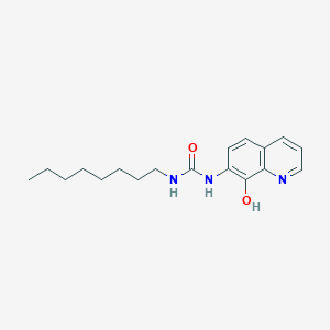 molecular formula C18H25N3O2 B14253536 Urea, N-(8-hydroxy-7-quinolinyl)-N'-octyl- CAS No. 410084-08-1