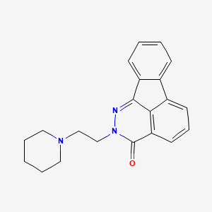 molecular formula C21H21N3O B14253570 2-(2-(piperidin-1-yl)ethyl)indeno[1,2,3-de]phthalazin-3(2H)-one 