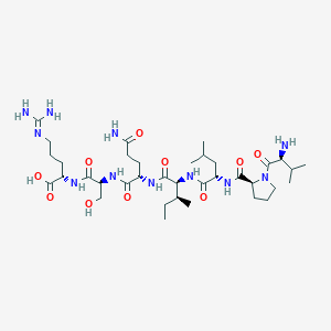 molecular formula C36H65N11O10 B14253581 L-Valyl-L-prolyl-L-leucyl-L-isoleucyl-L-glutaminyl-L-seryl-N~5~-(diaminomethylidene)-L-ornithine CAS No. 325140-28-1