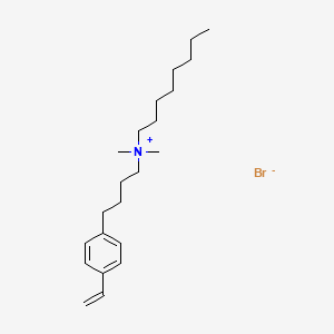 molecular formula C22H38BrN B14253638 N-[4-(4-Ethenylphenyl)butyl]-N,N-dimethyloctan-1-aminium bromide CAS No. 477782-20-0