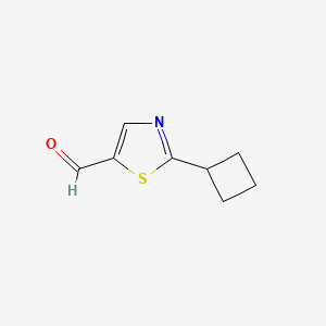 molecular formula C8H9NOS B1425368 2-Cyclobutylthiazole-5-carbaldehyde CAS No. 1394042-39-7