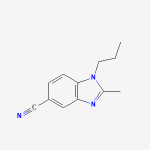 molecular formula C12H13N3 B1425370 2-Methyl-1-propyl-1,3-benzodiazole-5-carbonitrile CAS No. 1403483-82-8