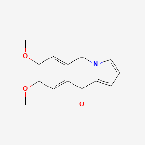 molecular formula C14H13NO3 B14253766 Pyrrolo[1,2-b]isoquinolin-10(5H)-one, 7,8-dimethoxy- CAS No. 293732-48-6