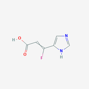 molecular formula C6H5FN2O2 B14253789 3-Fluoro-3-(1H-imidazol-5-yl)prop-2-enoic acid CAS No. 438206-53-2