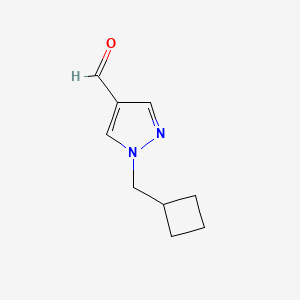 molecular formula C9H12N2O B1425379 1-(环丁基甲基)-1H-吡唑-4-甲醛 CAS No. 1285065-74-8