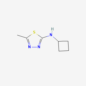 molecular formula C7H11N3S B1425380 N-cyclobutyl-5-methyl-1,3,4-thiadiazol-2-amine CAS No. 1466866-93-2