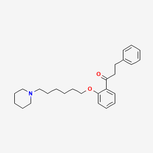 molecular formula C26H35NO2 B14253804 3-Phenyl-1-[2-(6-piperidin-1-ylhexoxy)phenyl]propan-1-one CAS No. 211569-22-1