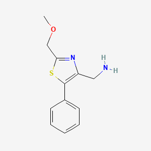 [2-(Methoxymethyl)-5-phenyl-1,3-thiazol-4-yl]methanamine